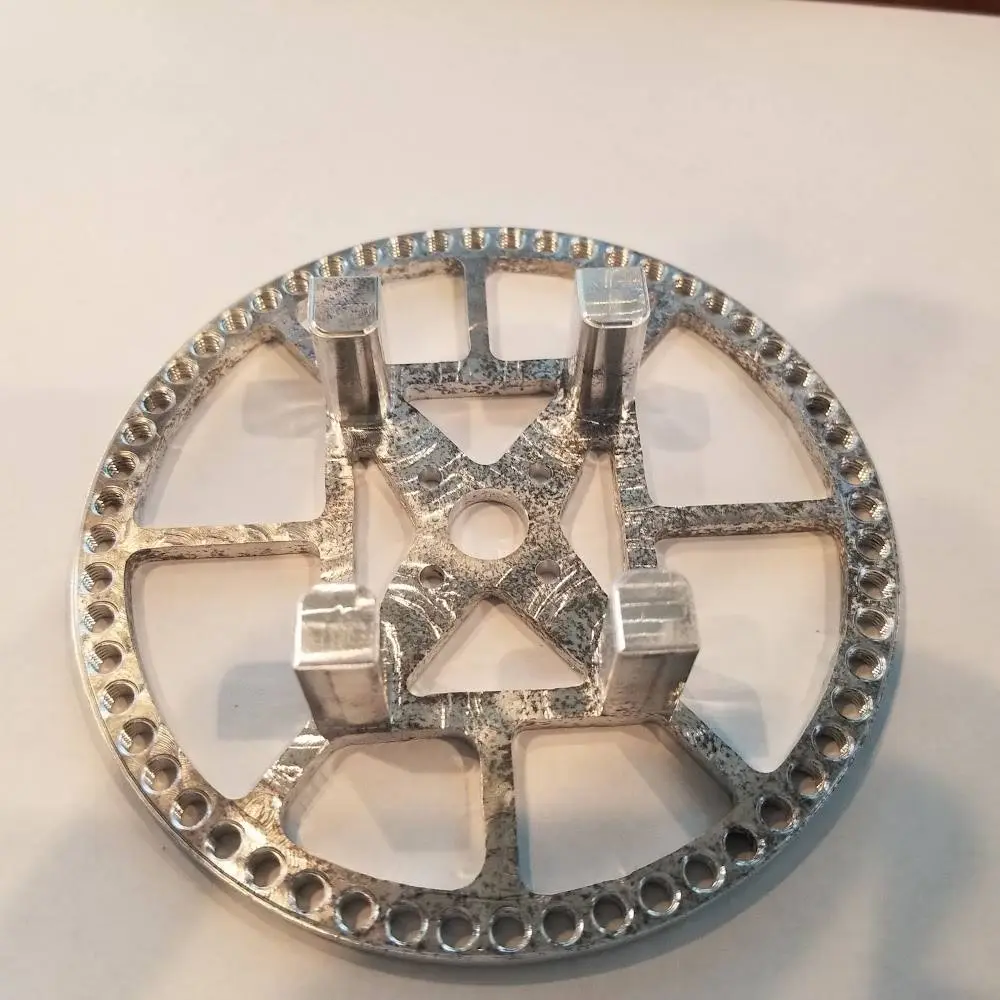 Machined aluminium hub