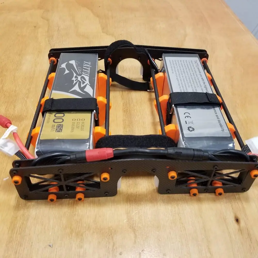 Battery pack frame with packs